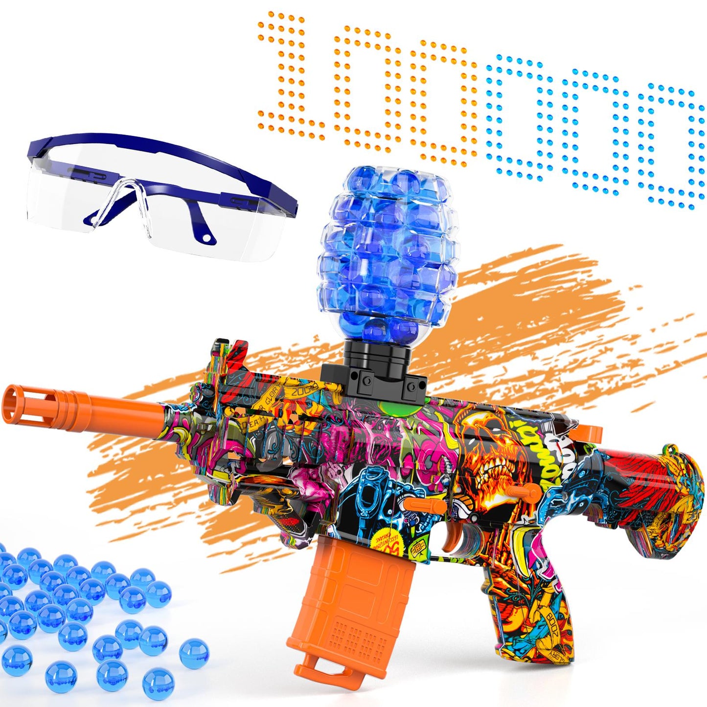 Automatic splash ball toys for outdoor activities, summer game party gifts, small electric gel ball toys