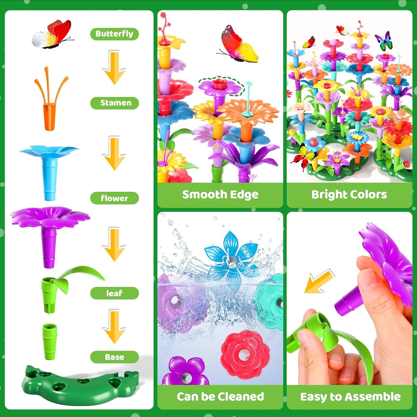 Garden building toys, upgraded DIY building stacking toys.