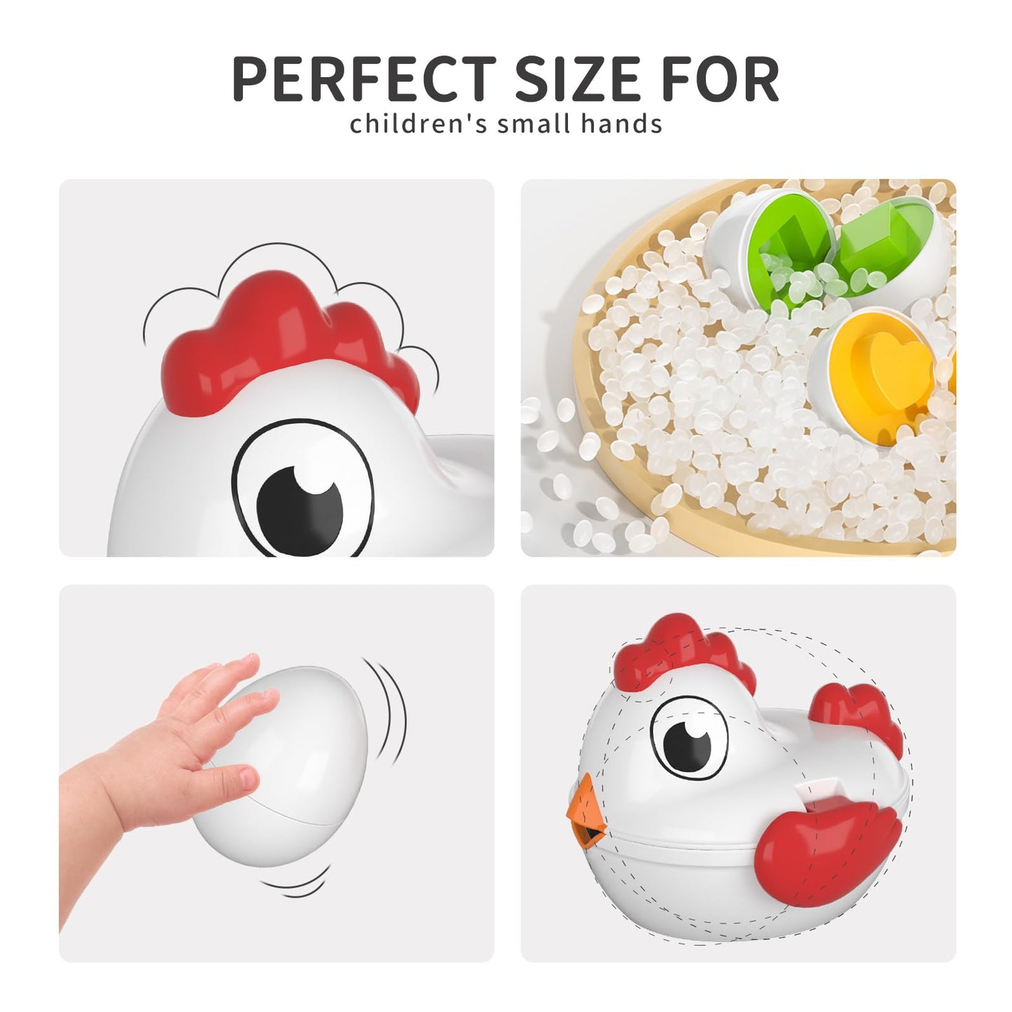 Easter Egg Toys - Color-matching game shape classification with 6 toy eggs