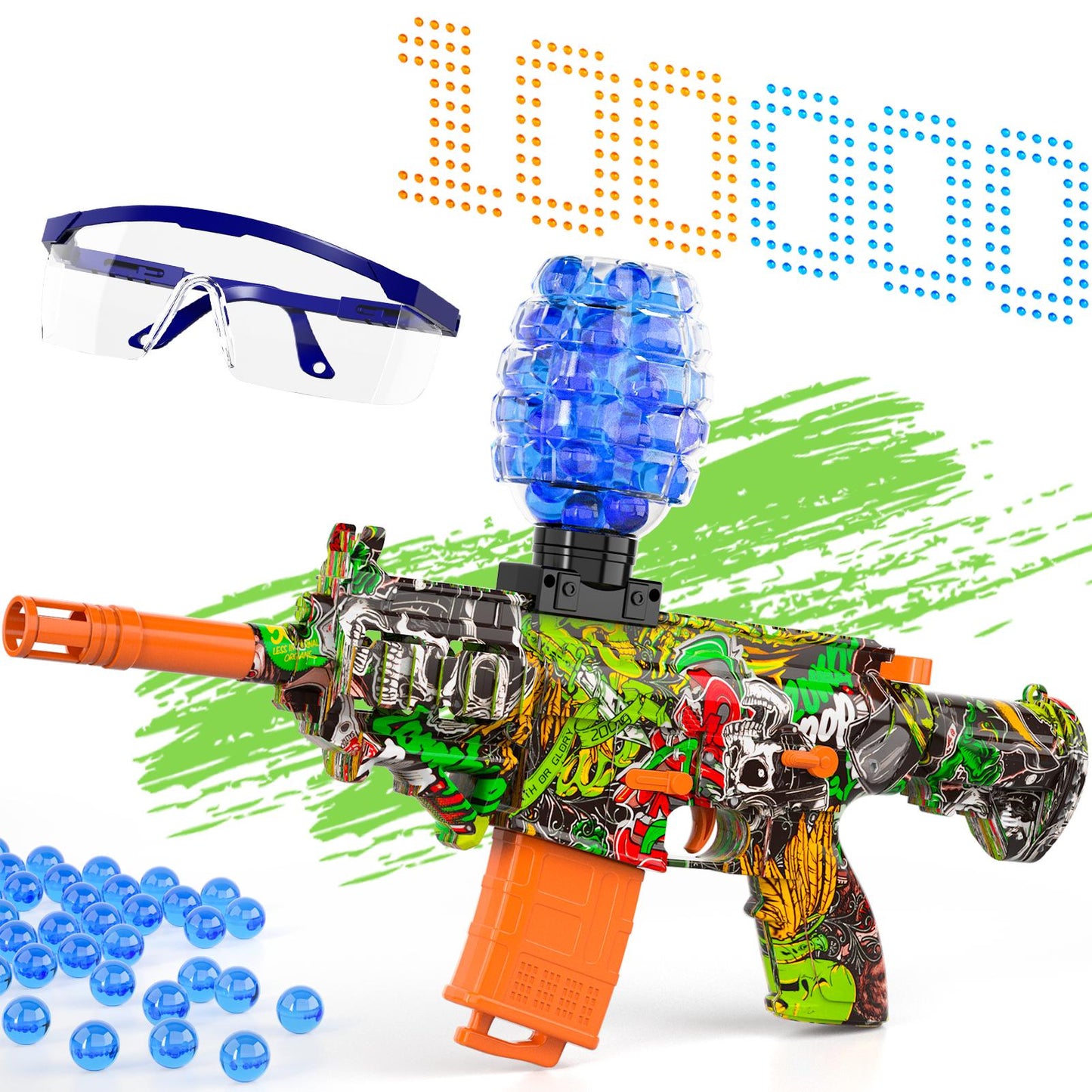 Automatic splash ball toys for outdoor activities, summer game party gifts, small electric gel ball toys