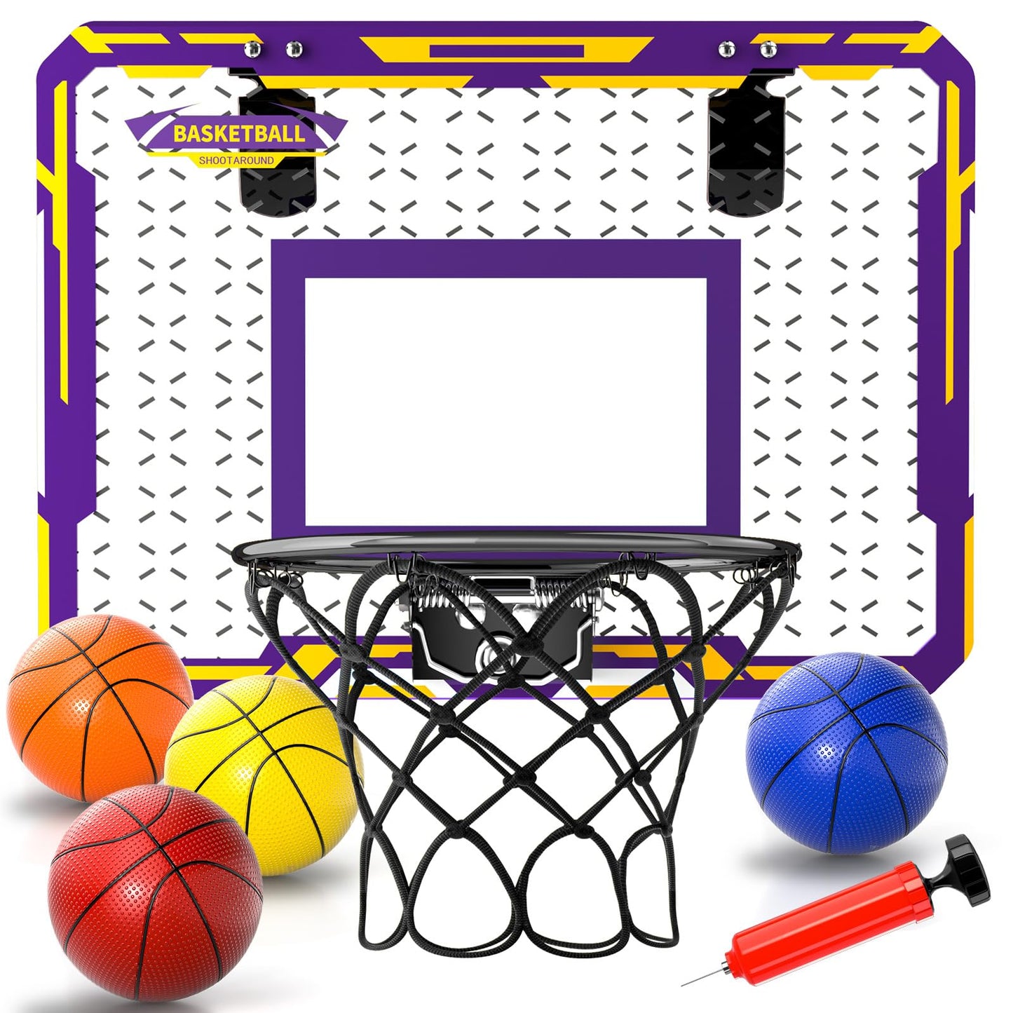 Basketbala Ĉapo Endoma, Mini Basketbala Ĉapo kun 4 Pilkoj, Basketbalaj Ludiloj