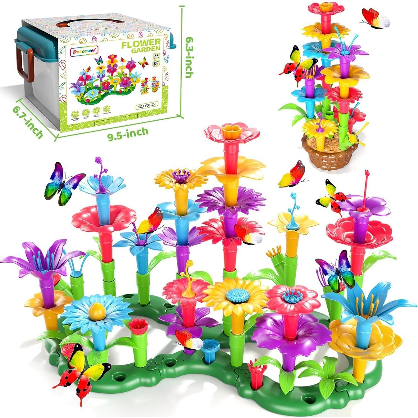 Garden building toys, upgraded DIY building stacking toys.