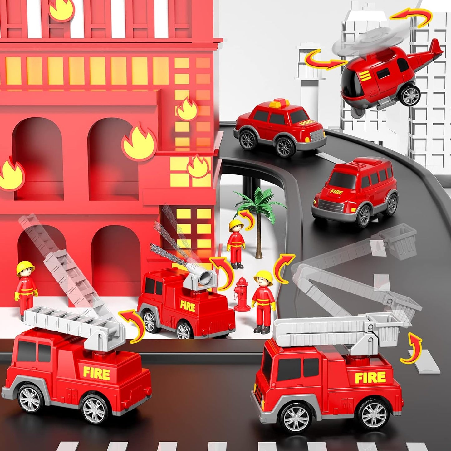 5-in-1, 7-in-1, fire rescue vehicle, ladder