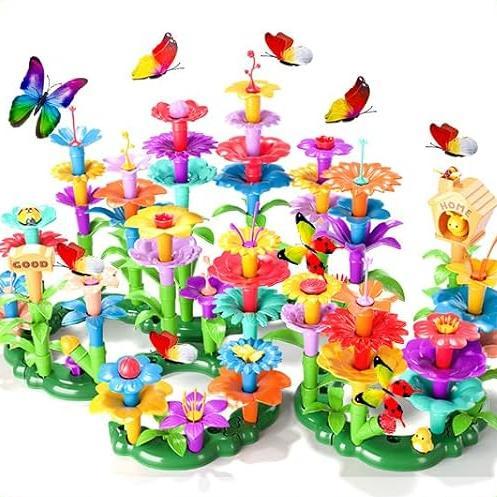 Garden building toys, upgraded DIY building stacking toys.