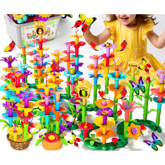 Garden building toys, upgraded DIY building stacking toys.