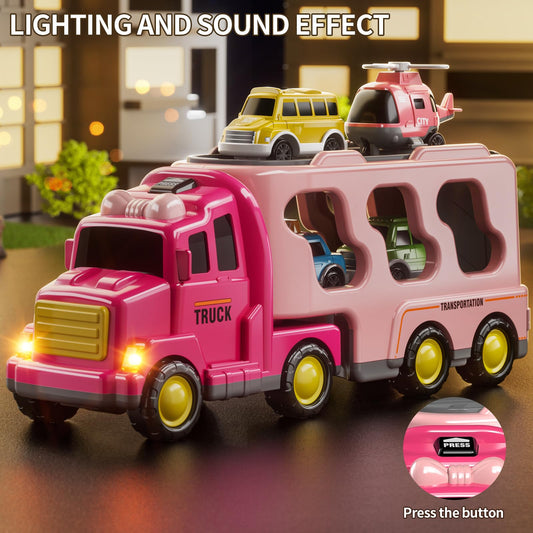Truck Toy, 5 in 1 Friction Powered Car Toy, Car Toy, Christmas Birthday Gift