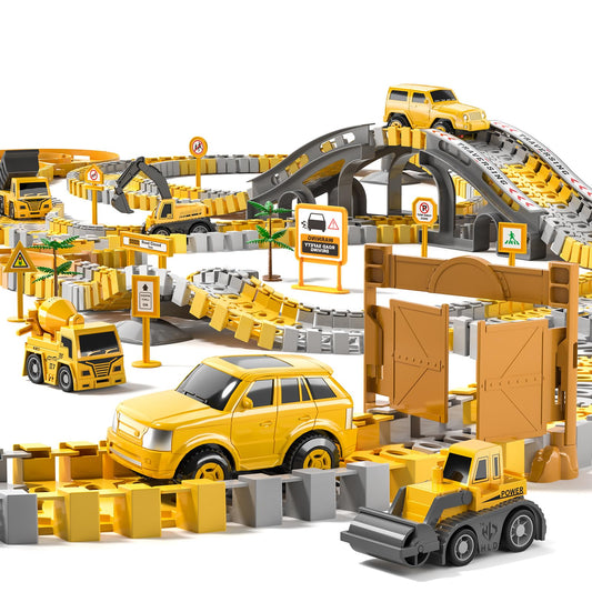 236 sets of construction toy track sets and 6 sets of toy construction vehicles