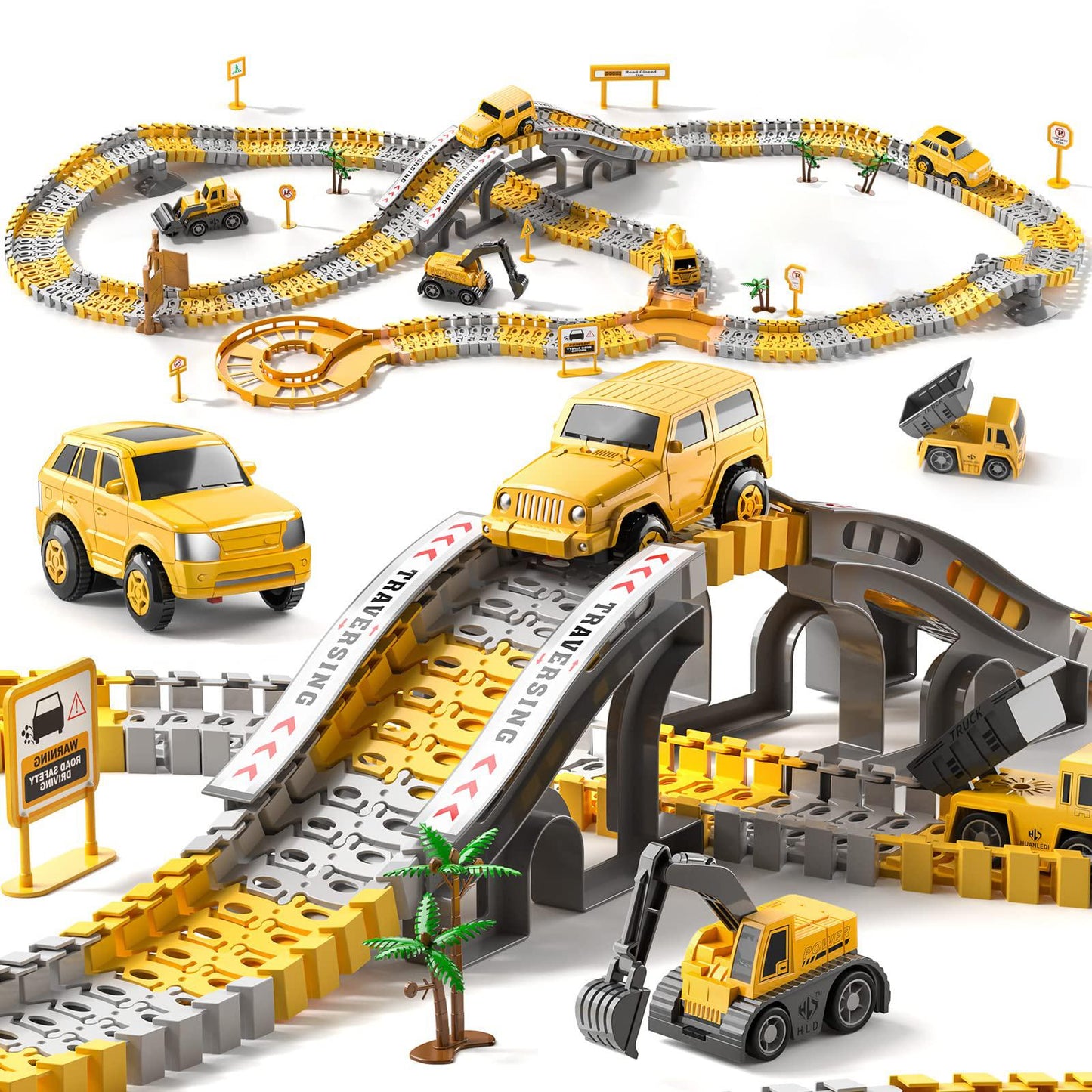 236 sets of construction toy track sets and 6 sets of toy construction vehicles