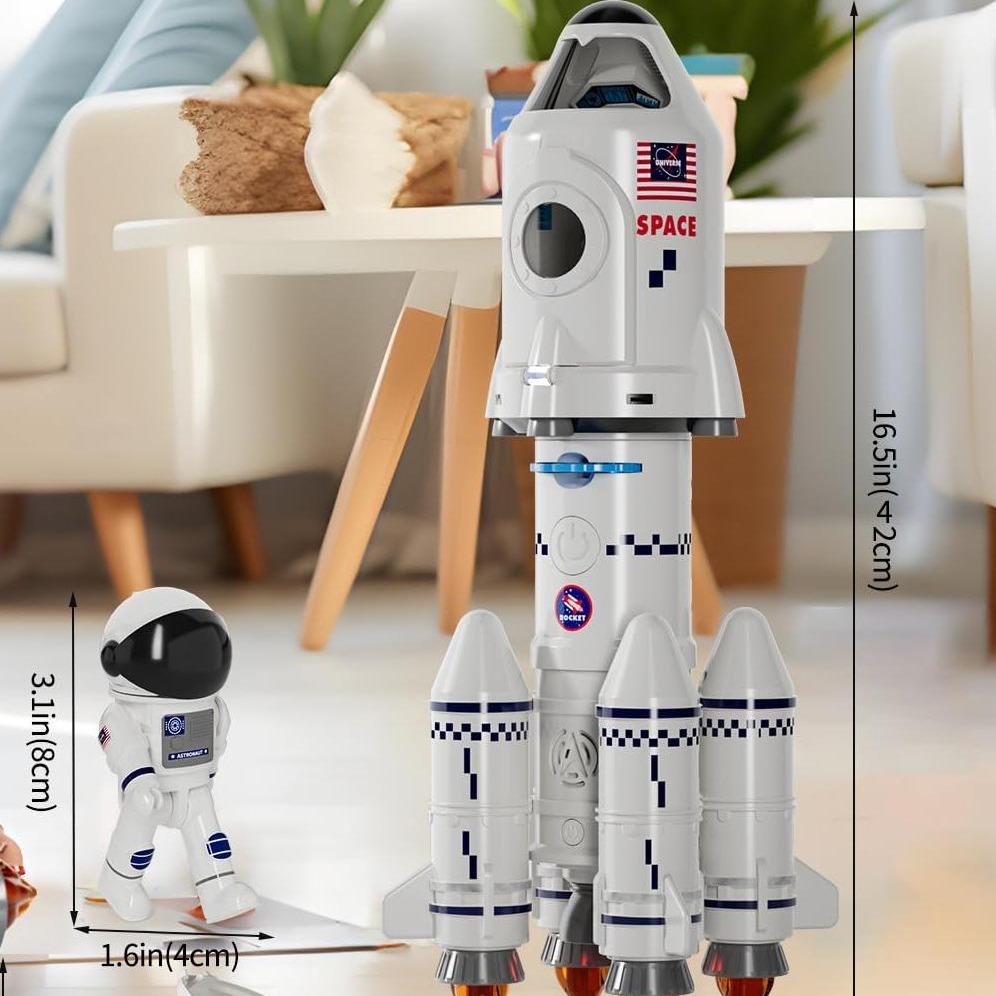 Aerospace flying toy rocket toy (for 2 astronauts)