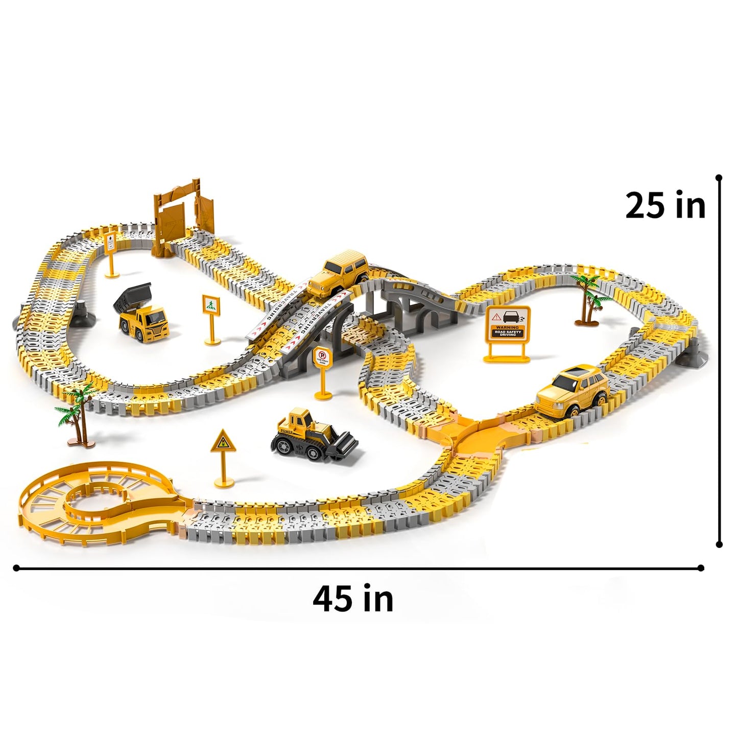 236 sets of construction toy track sets and 6 sets of toy construction vehicles