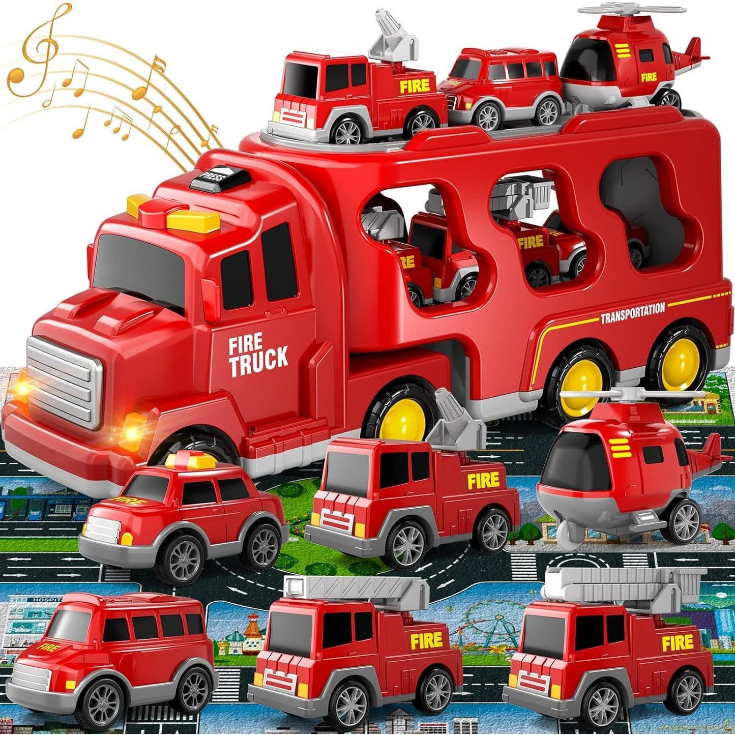 5-in-1, 7-in-1, fire rescue vehicle, ladder