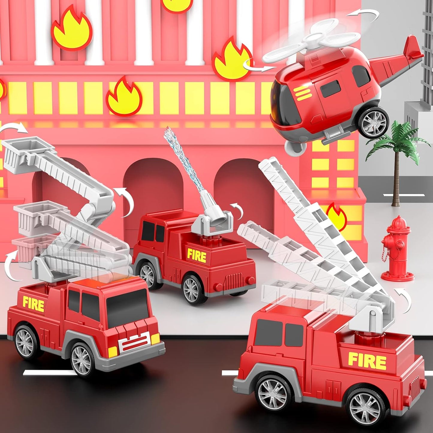 5-in-1, 7-in-1, fire rescue vehicle, ladder