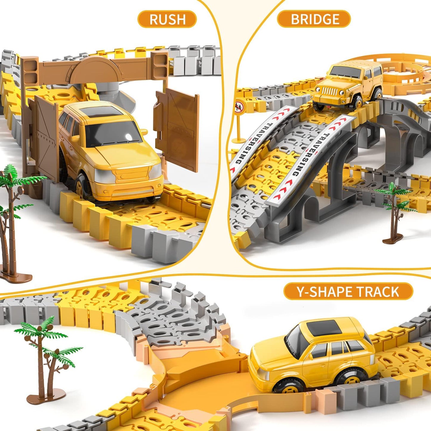 236 sets of construction toy track sets and 6 sets of toy construction vehicles
