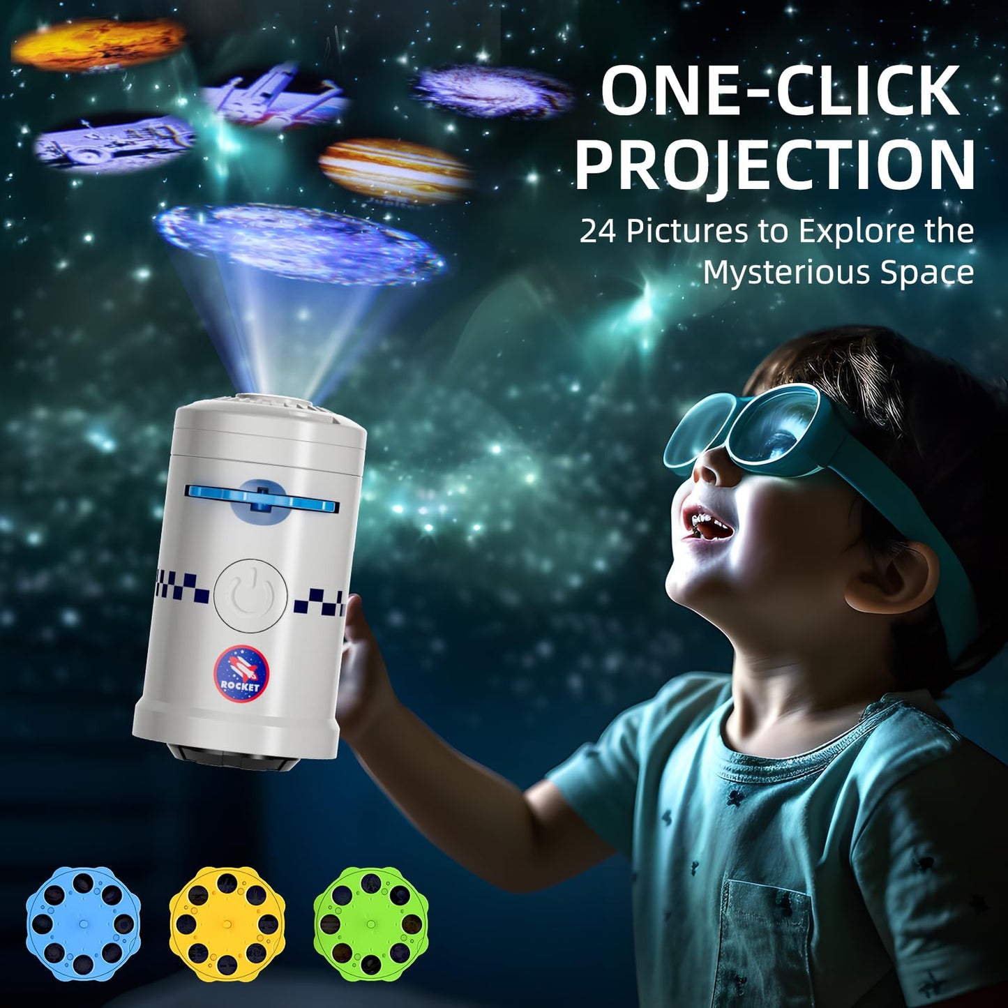 Aerospace flying toy rocket toy (for 2 astronauts)