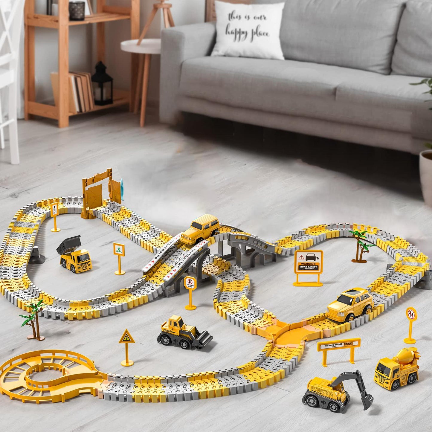 236 sets of construction toy track sets and 6 sets of toy construction vehicles