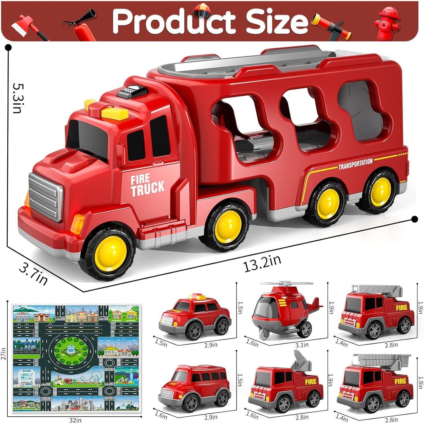 5-in-1, 7-in-1, fire rescue vehicle, ladder